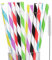 Dakoufish BPA Free 12 Piece 9 Inch Reusable Plastic Thick Drinking Straws for Mason Jar Rambler Big Stripe（9inch，6color）