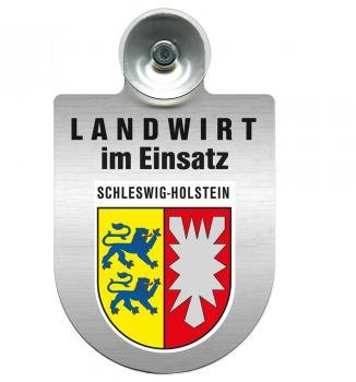HSK Einsatzschild Windschutzscheibe - Landwirt im Einsatz - 309369 incl. Regionenwappen