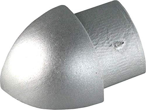 PRÉMIUMcoin extérieur – H: 12,5mm quart de rond aluminium argent pâle – matériau solide (la surface ne peut pas se détacher)