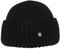 Sterkowski Orso Strickmütze | Merinowolle Strickmütze für Herren und Damen | Damen Mütze Winter Herren Beanie Männer Wintermütze Wollmütze Herren Mütze Schwarz Strickmütze 54-62 cm Schwarz