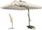 BAKAJI - Sombrilla de jardín, 2,5 x 2,5 m, Poste de Metal, Cierre de Palanca, Base en Cruz, Sistema Air Vent, decoración Exterior, cenador, Piscina, jardín, terraza, ambientes Exteriores, ecrù