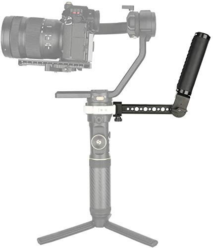NICEYRIG Quick Release NATO Clamp Mount Gimbal Handle with Rosette Extension Arm, 200 Degree Adjustable Grip for Zhiyun Crane 2S/DJI Ronin S/Ronin SC Stabilizers - 398