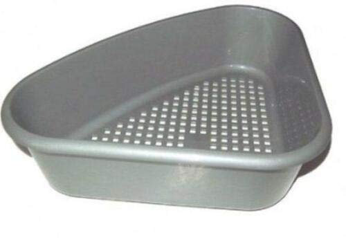 Plastic Triangular Corner Sink Tidy Drainer Kitchen Storage Caddy Basket (Silver)