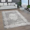 Paco Home Teppich Wohnzimmer Kurzflor Marokkanische Kreis Und Bordüren Muster Modern, Grösse:80x150 cm, Farbe:Grau 11