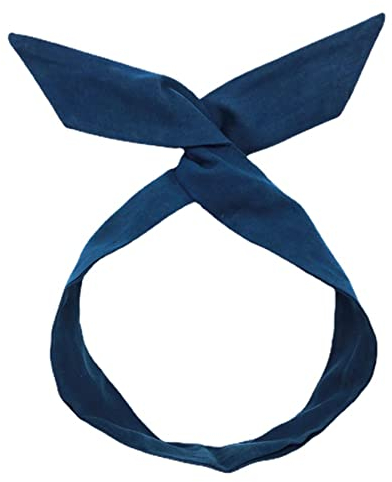 Anawakia Haarreif im Vintage-Stil, mit Schleife, Haarband aus Eisendraht, für Damen, Farbe Draht, flexibel, Haar-Zubehör (blau)