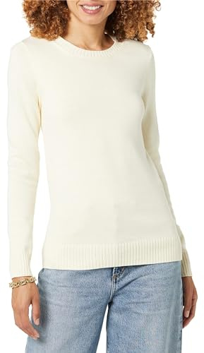 Amazon Essentials Women's 100% Cotton Crewneck Sweater (Available in Plus Size)
