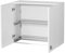 Mueble montado para Cocina escurreplatos con 2 Puertas en Blanco Fresno, 80 x 33 cm H.69 cm