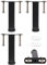 Pieds de Sommier, Pied de Lit, Pieds pour Sommier à Lattes | Hauteur: 35 cm(+2cm) Reglable | Design: Metal Noir | Carré: 3x3cm |pour Les Cadres | avec Boulons M8 | Lot de 4