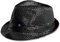 The Glowhouse Blinkender LED-Fedora-Hut (schwarz)