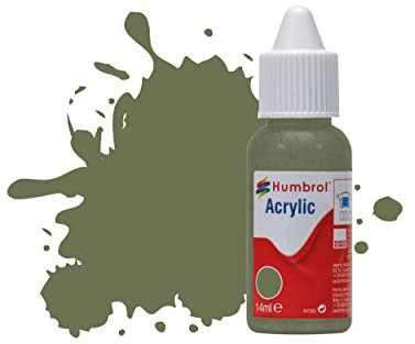 Humbrol Model Paint - DB0105 No 105 Marine Green - Matt (14ml), Acrylic Paints for Models, Plastic, Metal, Wood, Glass, Ceramics and More, Acrylic Touch Up Paint - Hobby Paint Bottle for Craft Kits