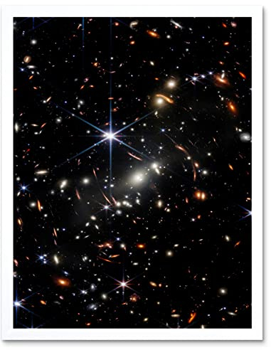Artery8 NASA James Webb Space Telescope Deep Field Image Stars Thousands Galaxies Photo Artwork Framed Wall Art Print 9X7 Inch