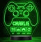 Fingerprint Designs Gaming Controller Personalised Gift Colour Changing LED Lamp Night Light