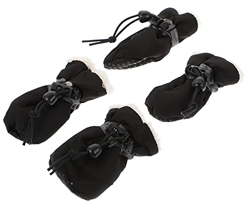 Mipcase 4 Stück Schuhüberzüge Für Haustiere Hundeschuhe & Pfotenschützer Welpenschuhe Pfotenschutz Für Haustiere Stiefel Für Schlittenhunde Schneeschuhe Für Hunde Stoff Der Hund Winter