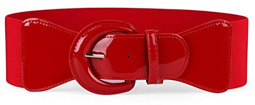 JasGood Breiter Damen Gürtel,Mode Elastischer Taillengürtel Vintage Ledergürtel Hüftgürtel für Kleider