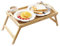 unycos - Tavolo Pieghevole Portatile in Bambù per Computer 50x30x22.3 cm Vassoio Letto per la Colazione, Bordo Alto, Tavolino Multifunzione, Resistente all'Umidità (Tavolo da Pranzo)