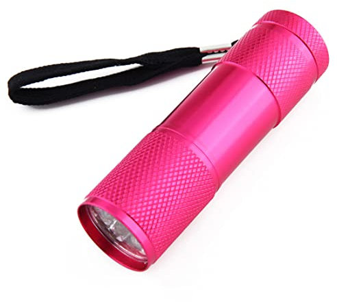 DULSPUE Lampada unghie - Mini Lampada Unghie UV, Lampada UV LED Portatile, Lampada per Unghie in Gel Tascabile, Asciuga Unghie per Manicure Pedicure, Rosa Rossa (Batterie non Incluse)