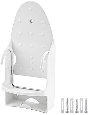 Hsthe Sea Bügelbretthalter, Wandhalterung für elektrisches Bügeleisen, Bügelbrettständer, Aufbewahrung, Organizer, Bügelkorb über der Tür oder Wandhalterung in der Waschküche [weiß]