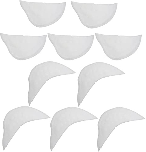 AERZETIX - C65231-5 Paar Schulterpolster 235x115x5 mm (5 Links und 5 rechts) dreilagig - mäntel, jacken, Kleider, Mode - Farbe: weiß - aus Watte, Filz