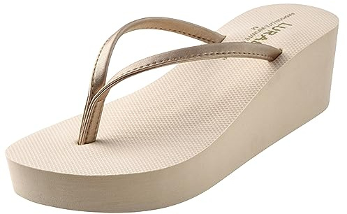 New front Chanclas de Cuña para Mujer Chanclas Altas Negras Chanclas Mujer Elegantes Chanclas Mujer Playa Moda Tacón Inclinado Caucho Confort Verano Arena Playa Vacaciones Piscinas