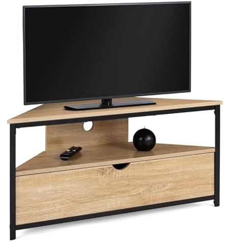 IDMarket - TV-Möbel 100 cm Ecke Detroit mit Schrank Industriedesign