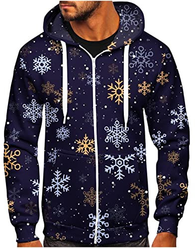 KONG JIMFAN Hoodie Herren Long Sleeve Sweatshirt Y2k-Hoodie Für Herren Longsleeve Hoody Herren Kapuzenpullover - Sweatshirt Herbst Kapuzen Shirt Land Hoodie(Dunkelblau,5XL)