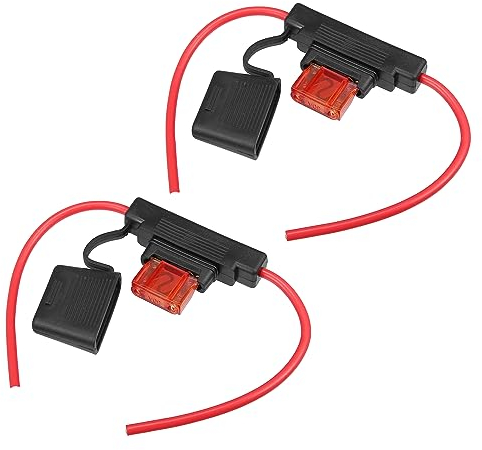 QUARKZMAN 2 Ensemble DC 12V 10AWG 10 Jauge ATC en-Ligne Fusible Support avec 50A Fusible