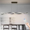 Mikeru LED Pendelleuchte esszimmer, 150cm Moderne Kücheninsel Leuchten schwarz, Lineare Hängelampe 3000/4500/6000K Dimmbar mit Fernbedienung, 10%-100% Einstellung der Farbtemperatur, Esszimmerlampe