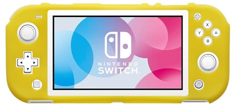 kwmobile Coque compatible avec Nintendo Switch Lite coque - Housse pour console de jeu protection souple en silicone 20,5 x 9,5 x 1,5 cm - jaune