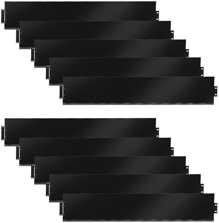 Cecaylie Rasenkante Metall Beetumrandungen Rasenkante Verzinkt Blumenbeet Umrandung Rasenkantenblech 40m Mähkante Palisade, Schwarz (Länge 40m - Höhe 18cm)