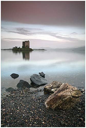 Wallario Poster - Schloss in Schottland in Premiumqualität, Größe: 61 x 91,5 cm (Maxiposter)