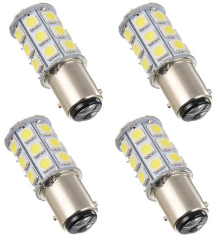 ShuoHui B15 B15D 12V-24V Lampe Glühlampe, B15d Bajonett-Doppelkontakt, 3.5W Kaltweiß 6000K 30W Äquivalent, Für Beleuchtung von Niederspannungsgeräten 24 SMD (2)