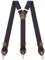 Kohentact Hosenträger Herren mit Clip- und Knopfbefestigung, inklusive 6 Knöpfe, 3,5 cm Breite Y-Form für Körpergrößen bis 200 cm Suspenders for Men 1 (Marineblau mit roten und weißen Punkten)