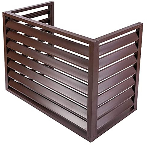 Wrobelax Valla de privacidad para aire acondicionado, valla de aluminio, paneles de celosía para exteriores para ocultar la unidad de aire acondicionado al aire libre y el recinto de basura