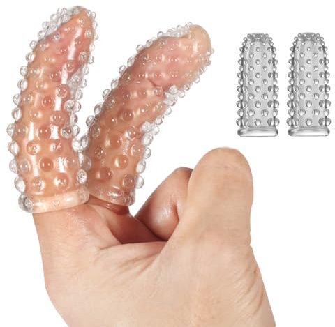2-Pack Finger Sleeves Vibrator Accessories，Finger Covers Vibrator Accessories, Ideal for Finger Massage Foreplay, Targets G-Spot Clitoris Stimulation, Perfect Sex Toy for Couples’ Intimate Play