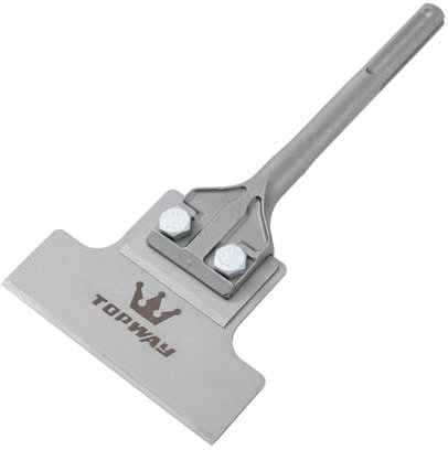TOPWAY Heavy Duty 6 Inch SDS Max Floor Scraper Chisel 300mm × 150mm for Removal of Tiles Floor Adhesive Linoleum Concrete Mortar Thinset and Wall Surfaces 121123