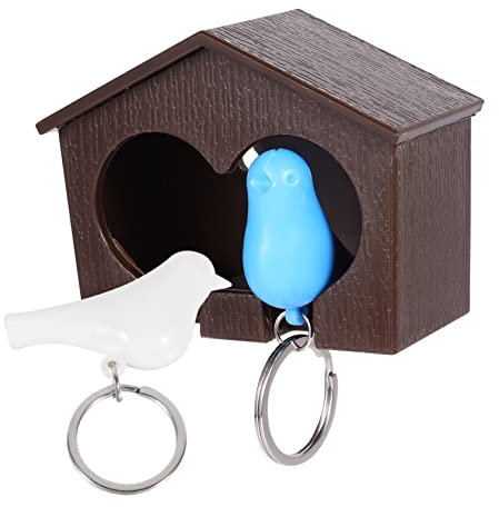 TOGEVAL 1 Satz Schlüsselanhänger Gestell Vogelnest Schlüsselhalter Spatz Vogelhaus Wandhaken Vogelnest Dekoration Schlüsselbrett Schlüsselringe Hängender Schlüsselbundhalter Plastik Coffee