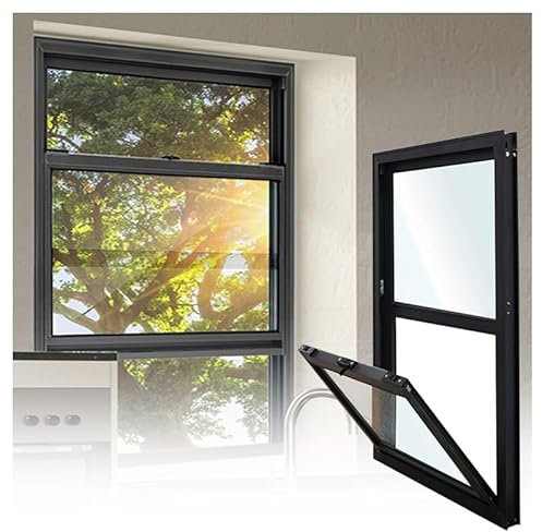 PFCDZDU Concessione Finestra, Lega Alluminio Food Truck Servizio Finestra, Montaggio A Filo Orizzontale Scorrevole Finestre, Sostituzione Rimorchio Insonorizzato Finestra(19.7x23.6in/50x60cm)