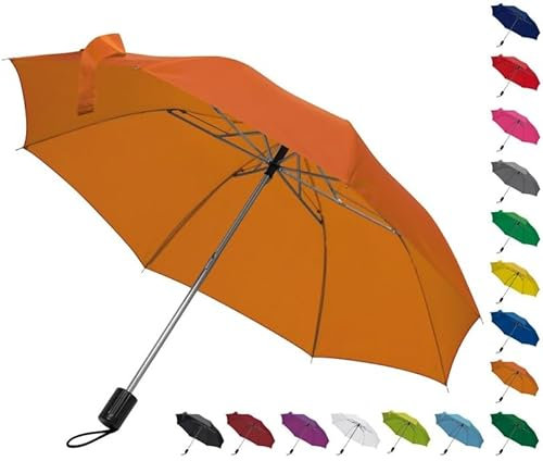 Generisch Regenschirm verschiedene Modelle und Farben (Orange, Taschenschirm)