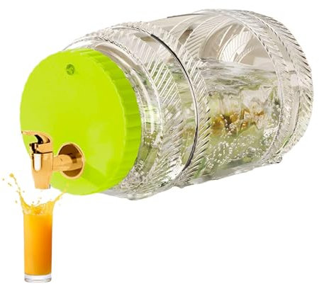 Iced Tea Pitcher With Spigot, Beverage Dispenser For Fridge, Water Pitcher With Lid, Hot And Cold Beverage Container, Beverage Dispenser For Juice Milk Cold or Hot Coffee Juice