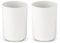 YUXIANLB 2Pcs Bathroom Tumbler, Plastic Toothbrush Tumbler 300ml, Mouthwash Cups, Unbreakable Dishwasher Safe Drink Cup (White)