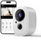LWOHSI Telecamera di sicurezza esterna Telecamera wireless a batteria da 3 MP per sorveglianza domestica Registrazione 24 ore su 24, 7 giorni su 7, archiviazione su cloud/SD