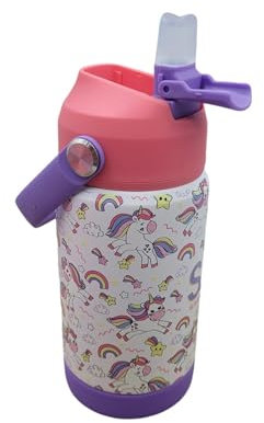 PELLECCHIA 1969 | Borraccia Termica con Portaborraccia per SJ Seven Boy and Girl da 350 ML | Non contiene BPA. Acciao INOX 304. (Unicorno)
