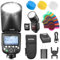 Godox V1PRO-N V1Pro N Tête Ronde Flash d'Appareil Photo Flash d'Appareil TTL Speedlite 2.4G sans Fil TTL Speedlight Strobe,76Ws HSS 1/8000s pour Appareils Nikon Camera