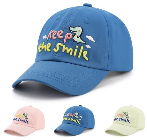 Coubeau Cappellini da Baseball per Bambini, Cappellini da Baseball per Ragazzi e Ragazze, Protezione UV, Simpatici Cappelli dei Cartoni Animati