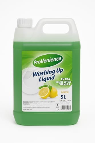 5 Litre Professional Grade Washing Up Liquid Refill | Provenience® | Lemon Scent | Tough on Grease and Grime | Skin Sensitive | 5 Litre Dishwasher
