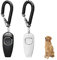 AEIOPRS 2 Pcs Set Hundepfeife Hochfrequenz mit Hundepfeifen-Armband und Hund-Klicker Rückruf Hundeklicker Set schwarz weiß