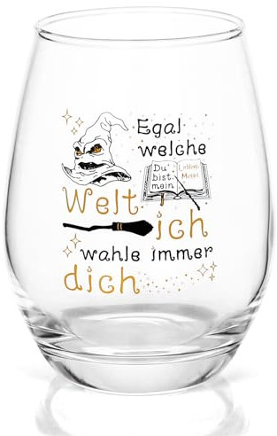 HOWAB 15oz Weinglas Mit Personalisierter - Geschenke für Beste Freundin Zum Geburtstag, Jahrestag Hochzeitstag Geschenk für Fantasy-Fans Frauen & Männer Weinglas, Lustiges Geschenk für Fantasy-Fans