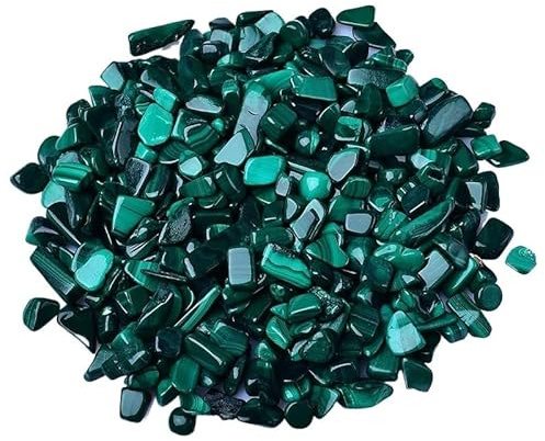 Cristaux Naturels Pierres de Guérison Gravier en cristal de malachite naturelle, petites particules, for aquarium, pot de fleurs, aménagement paysager, pierre décorative pour les roches de fontaine, l