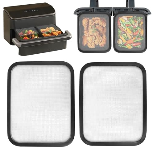 Niuny 2Stk Magnetischer Spritzschutz für Cosori Airfryer 8,5L Dual Blaze Twinfry 10L Magnetisch Edelstahl HeißLuftfritteuse für Cosori Caf-R901-Aeu 8,5L Feinmaschiger Fettspritzschutz Hitzebeständig