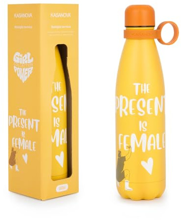Bottiglia termica 500 ml gialla Girl Power collection
